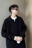 休闲长袖青少年美式复古潮牌宽松翻领针织衫毛衣常规秋季M5715P55，男装针织衫/毛衣，星座1013-2