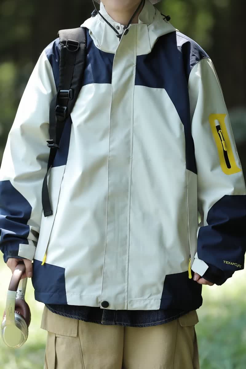 冲锋衣男女款三合一可拆卸户外防风防水秋冬潮牌外套潮JK852P70,男装夹克,星座1013-2