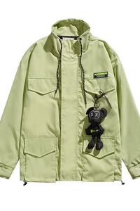 夹克男外套秋季款潮流工装男士港风宽松衣服玩偶挂件潮 JK352P50图片