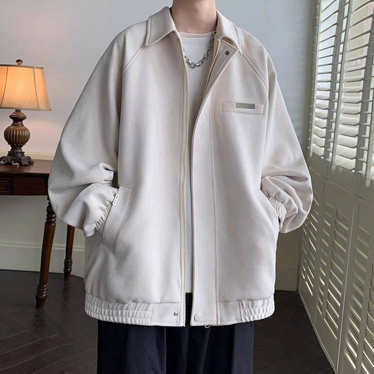 外套男美式春秋高级痞帅炸街棒球服潮牌宽松休闲翻领夹克JK302P65，男装夹克，星座1013-2