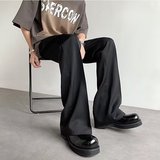 西裤男垂坠感高级感冰丝裤男直筒休闲长裤夏季修身弯刀裤XK335P40，男装西裤，星座1013-2