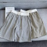 夏男士休闲裤格纹短裤宽松透气家居二分裤可外穿男短裤DK1125P30，男装牛仔裤，星座1013-2