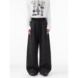 大码冰丝山本阔腿裤女夏季款胖mm宽松垂感慵懒凉凉休闲裤K400P55，男装休闲裤，星座1013-2