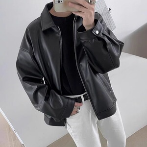 痞帅皮衣外套男士春秋季潮流韩版PU皮休闲棒球服机车夹克PY319P70图片
