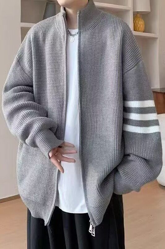 开衫毛衣男针织衫慵懒风高级感春秋加厚外穿宽松新款外套M56p58,男装针织衫/毛衣,星座1013-2