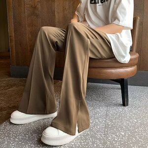 裤子男春夏季直筒宽松垂感休闲西装裤痞帅高级感阔腿裤XK305P40图片