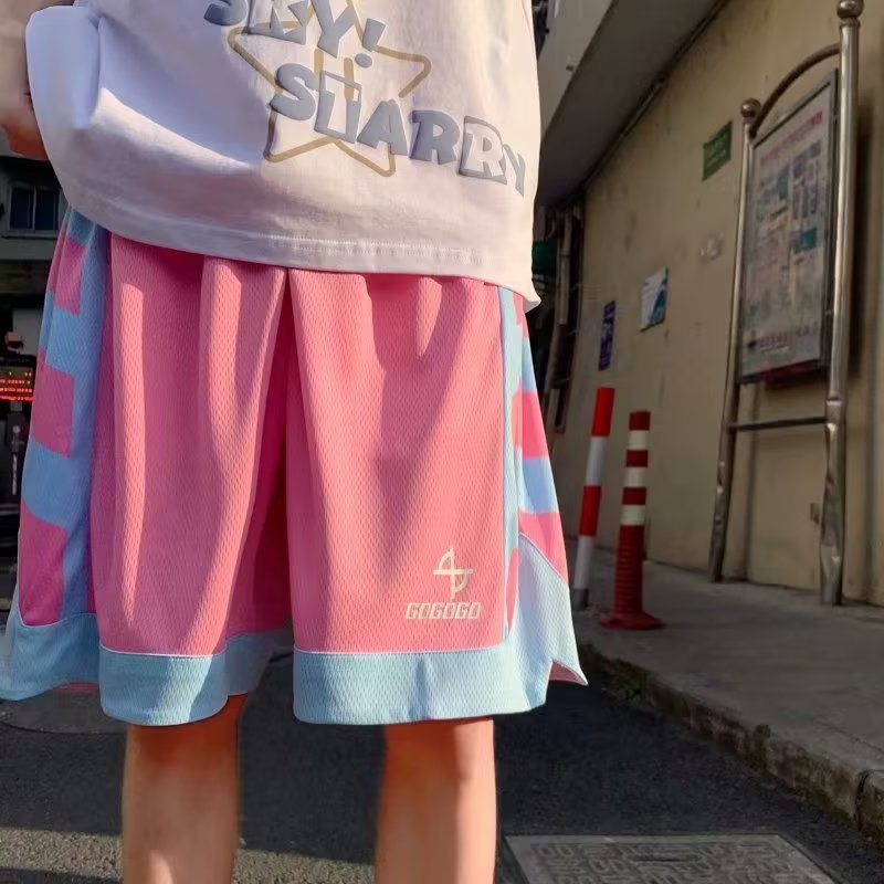 休闲裤夏季五分裤潮青春流行男时尚潮牌直筒潮流运动裤 DK124P30图片