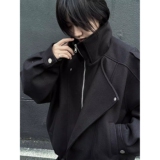 假两件毛呢夹克男秋冬季美式覆古小众高级设计感廓形外套F246P68，男装毛呢大衣，星座1013-2