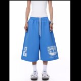 运动短裤男青少年学生潮流百搭美式宽松大码五分裤潮DK1127P38，男装牛仔裤，星座1013-2