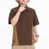 美式城市通勤速干抽绳短袖户外机宽松百搭能翻领拉链T恤T890P40，男装T恤，星座1013-2