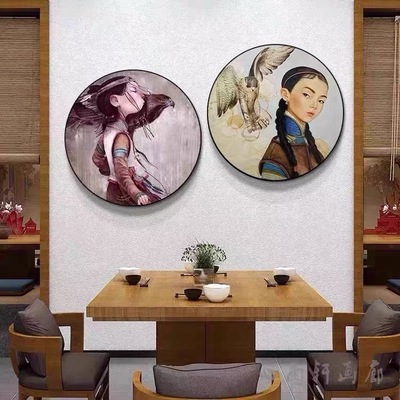 少数民族挂画客厅沙发背景墙特色文化蒙元素海报壁画内蒙古装饰画