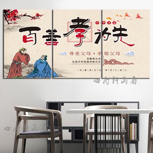 养老院敬老院装饰画关爱老人字画百善孝为先墙画尊老爱幼海报挂画