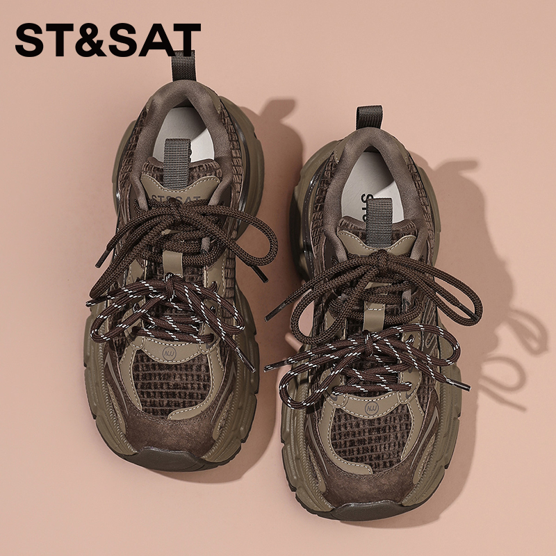 星期六复古厚底老爹鞋女鞋2025秋冬新款百搭增高运动鞋休闲鞋子