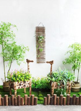 创意实木花架防腐防潮可放户外