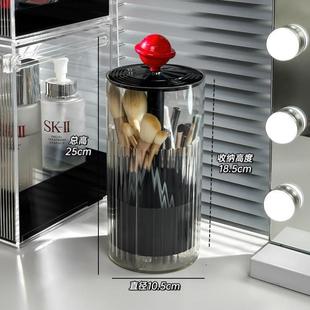 装化妆刷的收纳筒防尘自动升降刷桶高级感桌面盒子口红眼影眉笔盒