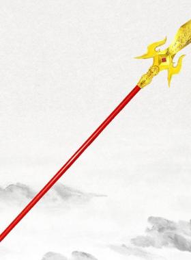 三国兵器关公刀赵云枪儿童表演道具伸缩火尖枪户外锻炼青龙偃月刀