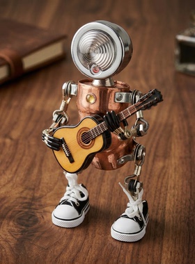 复古朋克金属工业风机器人摆件