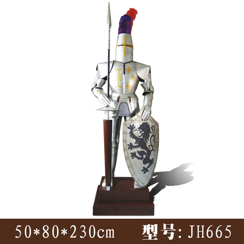 大型欧式中世纪武士罗马人物别墅KTV酒吧装饰品摆件盔甲人模型