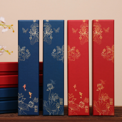 红色发簪盒盒居包装民族风