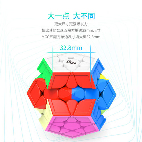 永骏MGC五魔方十二面彩色竞速三
