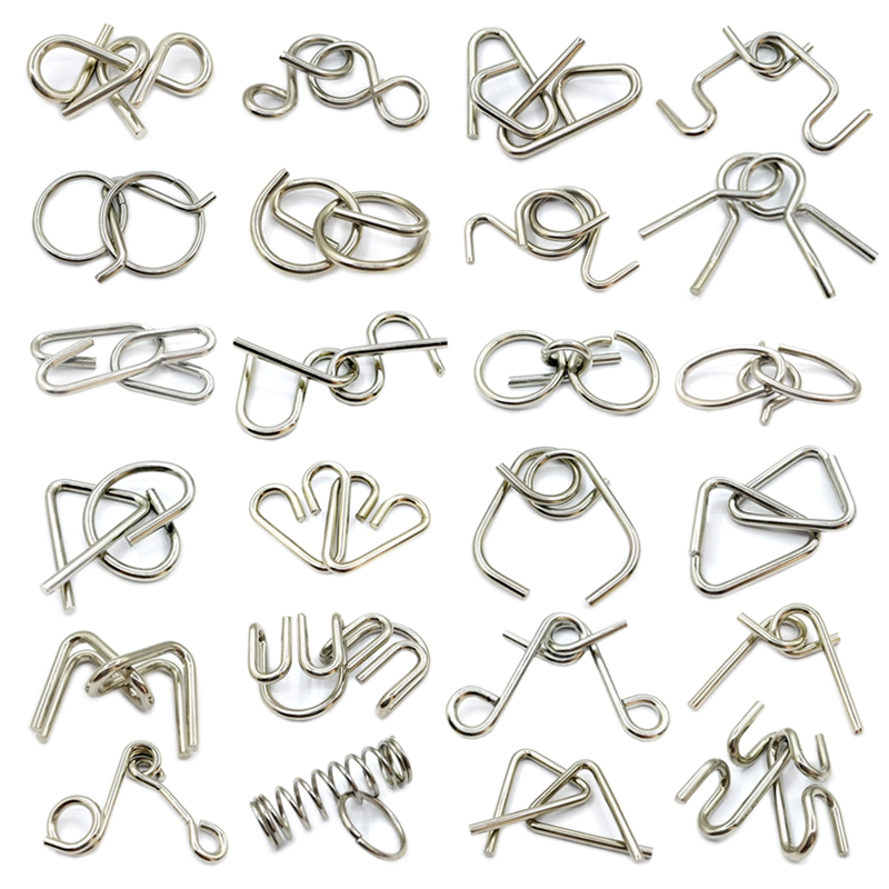 九连环解环智力解扣益智环锁解环学生成人全套铁环解环套装玩具