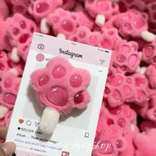 疯狂动物城可爱爪爪冰棍发夹卡通粉色猫爪发夹甜美少女刘海侧边夹