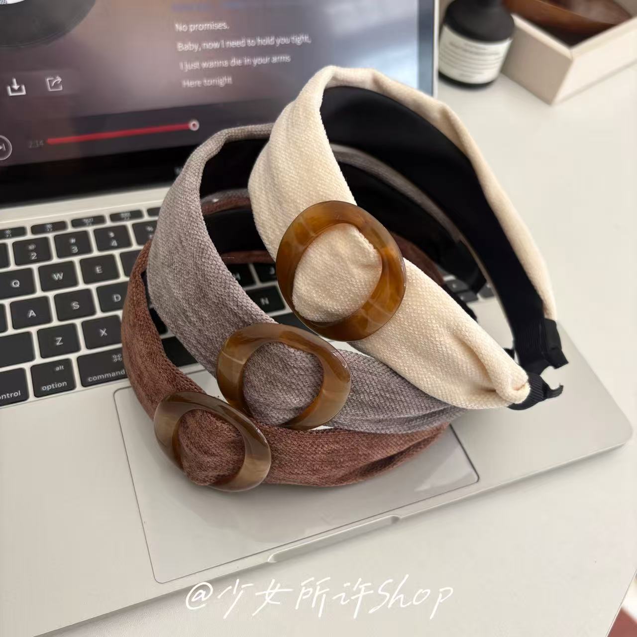 韩版美拉德玳瑁色圆环发箍