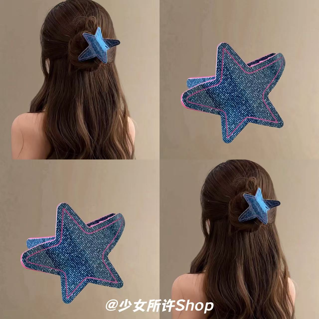 甜美星星波点无痕刘海发夹