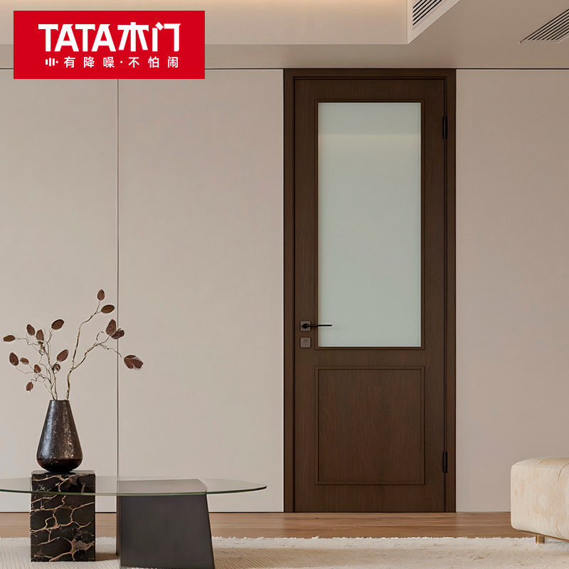 TATA木门现代简约玻璃卫生间门图片