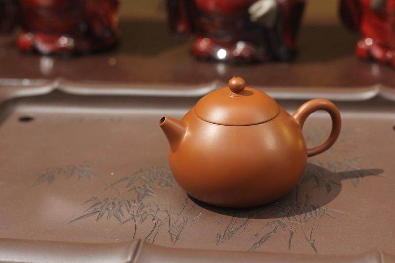 章燕明台湾回流朱泥大文旦 潮州老安顺名家收藏品手拉壶 早期薄胎