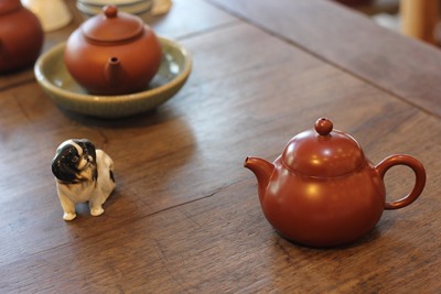 老安顺章广鑫老陈泥朱泥梨型壶 潮州名家手拉壶 工夫茶小壶 110CC