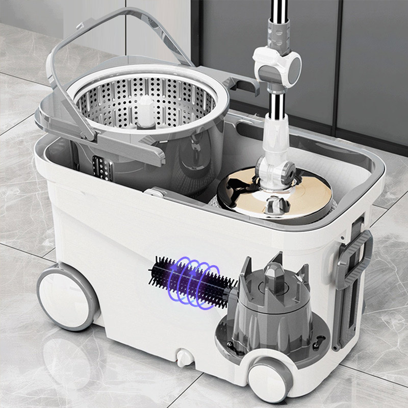 洁仕宝旋转拖把家用2025新款酷跑自动脱水杆免手洗吸水拖布拖地桶