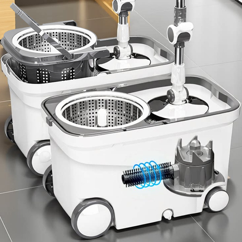 洁仕宝旋转拖把免手洗墩布双驱动手压脱水新款拖布桶甩干酷跑拖把