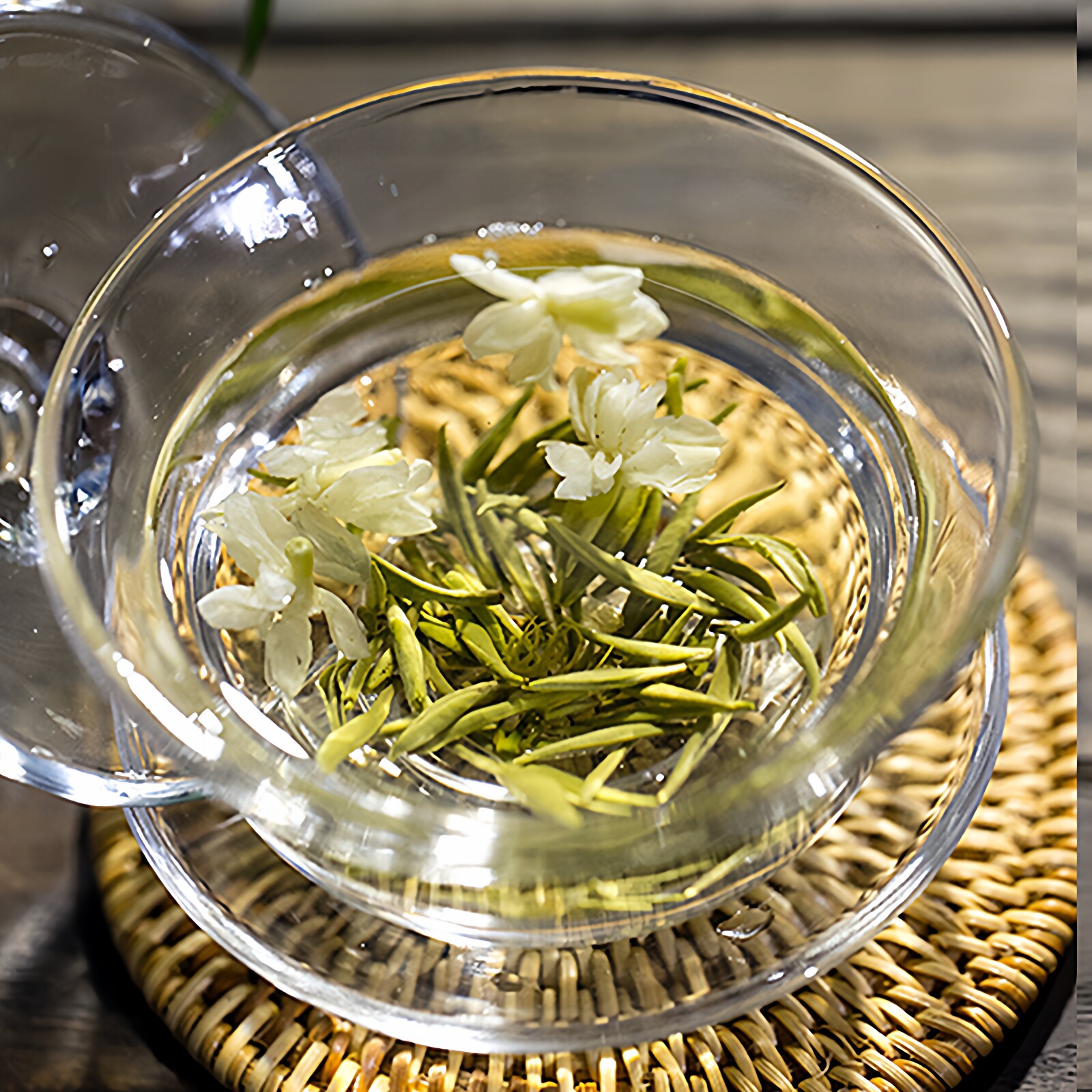 君子水飘雪特级四川毛尖茉莉花茶