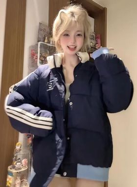 Y891#羽绒棉服女2025年新款冬季韩系设计感小众棉袄学生棉衣外套