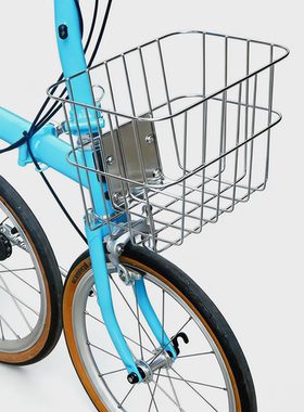 不锈钢小布复古大折叠自行车d5d7d10p8菜篮购物篮快拆卸车筐篮子