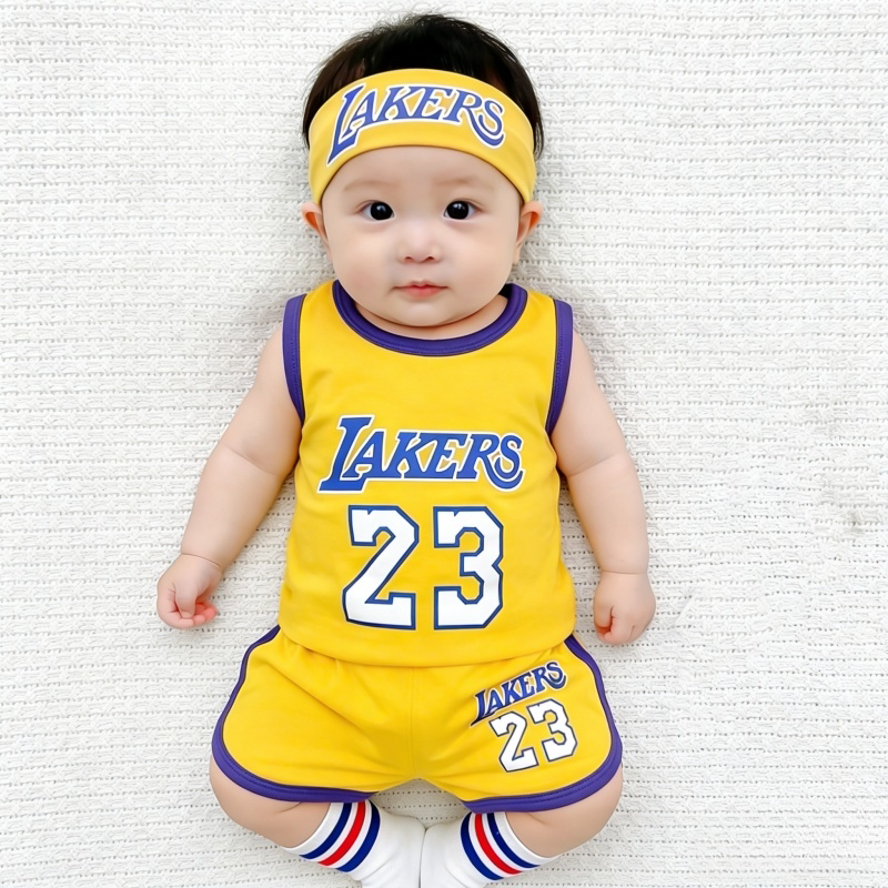 夏季男女宝宝背心套装纯棉小中童夏装儿童运动套装婴儿篮球服两件