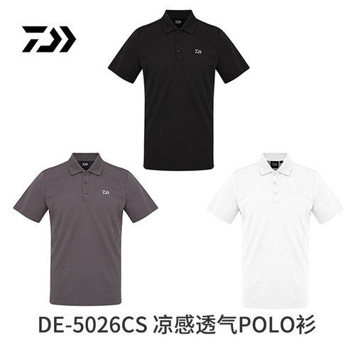 DAIWA达亿瓦26款DE-5026CS凉感透气POLO衫防晒钓鱼服半袖休闲短袖