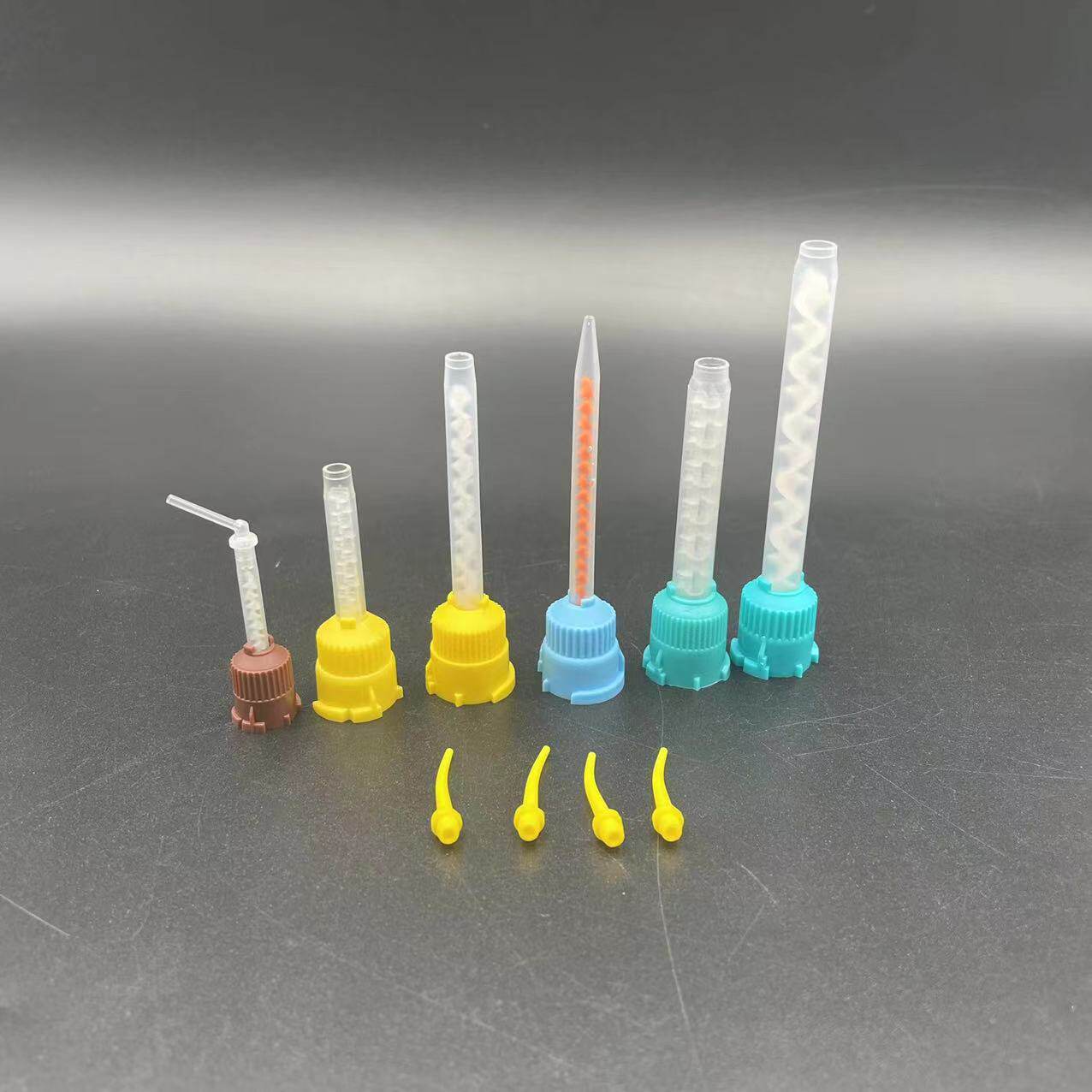 牙科材料硅橡胶 混合头 重体轻体 短款混合头 双固化 10:1 临时冠