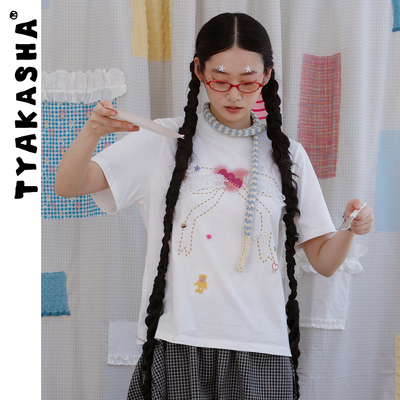 TYAKASHA塔卡沙女款T恤2025夏季新款短袖T恤休闲T恤女