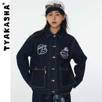 TYAKASHA塔卡沙外套女款2025秋季新款百搭休闲外套翻领牛仔上衣女