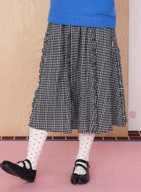 TYAKASHA塔卡沙裙子女2026春季新款少女蓬松半裙小众甜美格子半裙