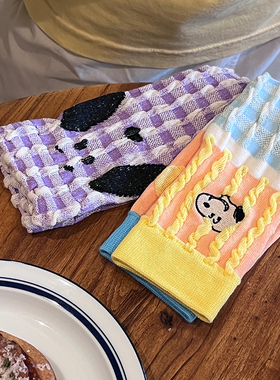 TYAKASHA塔卡沙X PEANUTS袜子2025夏季新款中筒袜趣味小众长袜