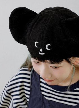 TYAKASHA塔卡沙帽子趣味搞怪黑色oring渔夫帽