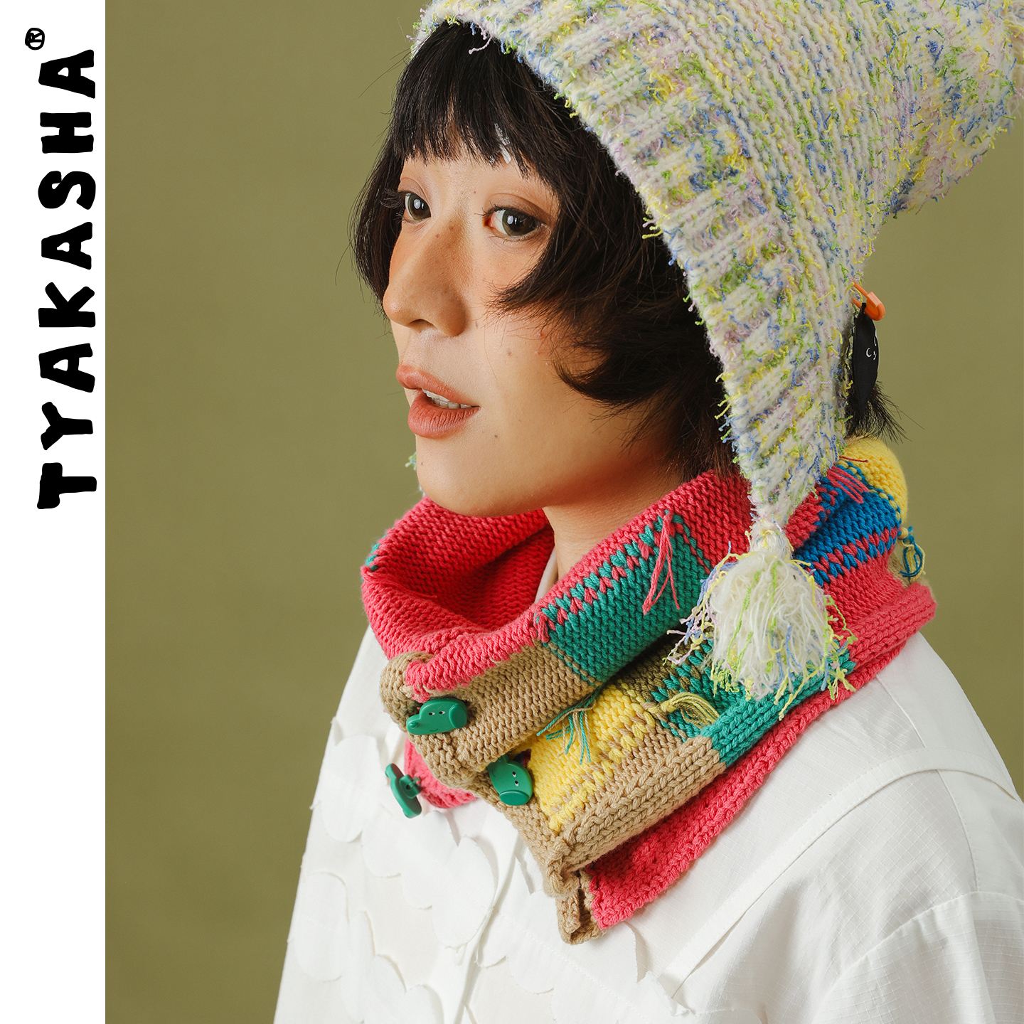 TYAKASHA塔卡沙围巾2025新品彩色百搭围巾针织保暖围巾