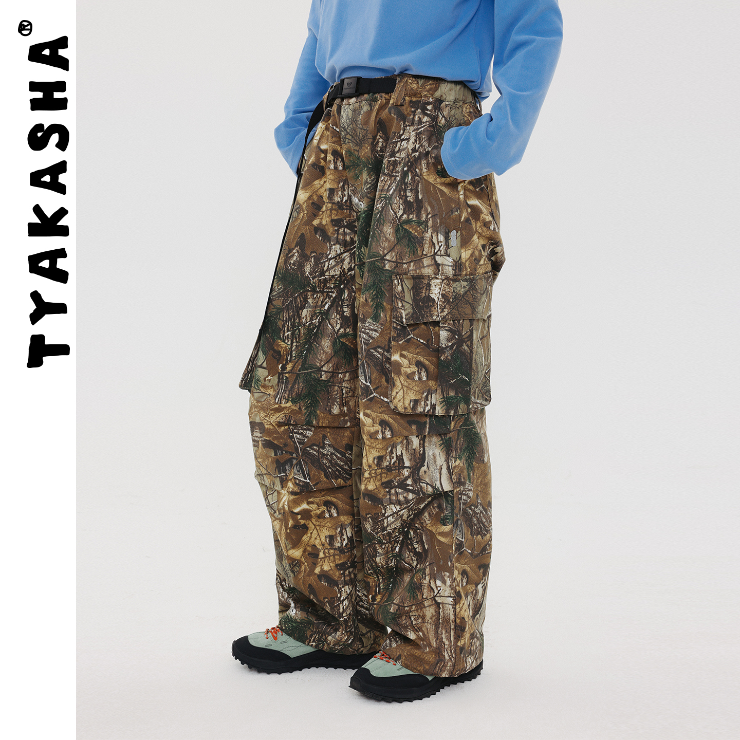TYAKASHA塔卡沙男女情侣款长裤2025冬季新款迷彩休闲长裤工装裤