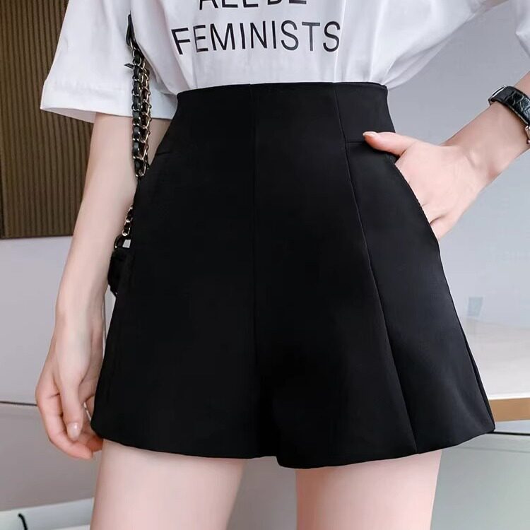 短裤女春季宽松2024新款小个子韩版高腰显瘦外穿西装a字性感热裤