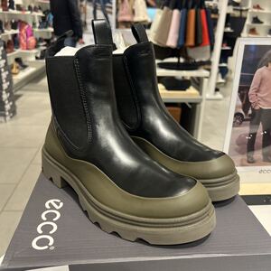 ECCO爱步女靴子拼色切尔西靴短靴真皮马丁靴烟筒靴短筒靴 214783