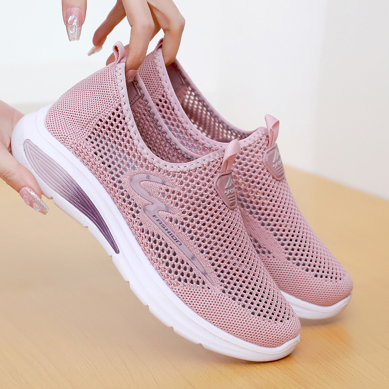 网鞋女透气网面妈妈鞋中老年舒适