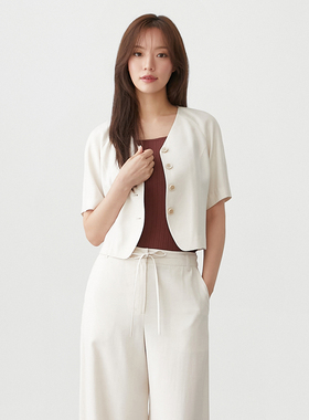 【黑炭】韩国直邮 PLASTIC ISLAND 2025女士无领短款夹克PR3WJ861